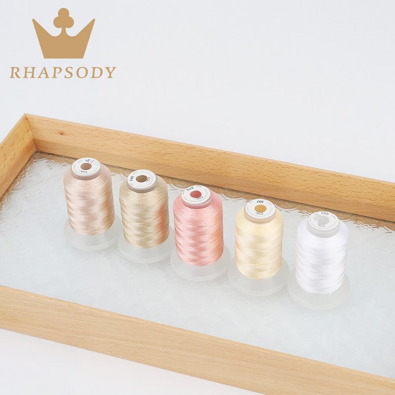 40W poliesterio siuvinėjimo siūlai 500M gijų siūlai, didelio stiprumo blizgesys, skirtas Brother/Babylock/Janome siuvimo mašinai namų siūlai