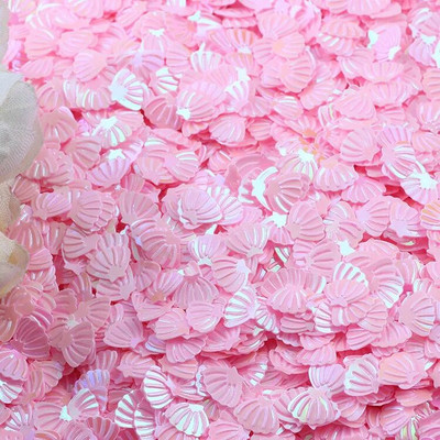 Παγιέτες με κοχύλι 7mm PVC Loose Sequin Glitter Paillettes για Ράψιμο Μανικιούρ Νυχιών Διακοσμητικό Γάμου Κομφετί Lentejuelas 10g