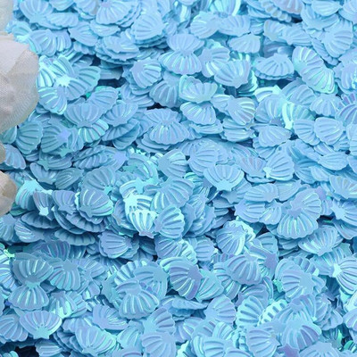 Παγιέτες με κοχύλι 7mm PVC Loose Sequin Glitter Paillettes για Ράψιμο Μανικιούρ Νυχιών Διακοσμητικό Γάμου Κομφετί Lentejuelas 10g