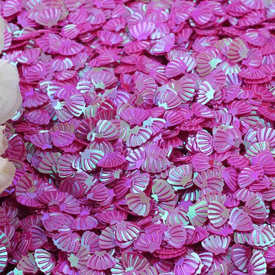 Παγιέτες με κοχύλι 7mm PVC Loose Sequin Glitter Paillettes για Ράψιμο Μανικιούρ Νυχιών Διακοσμητικό Γάμου Κομφετί Lentejuelas 10g