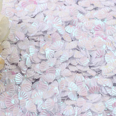 Παγιέτες με κοχύλι 7mm PVC Loose Sequin Glitter Paillettes για Ράψιμο Μανικιούρ Νυχιών Διακοσμητικό Γάμου Κομφετί Lentejuelas 10g