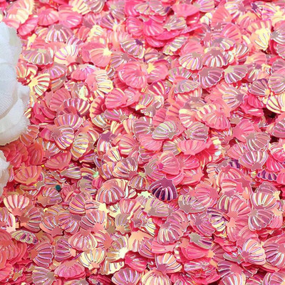 Παγιέτες με κοχύλι 7mm PVC Loose Sequin Glitter Paillettes για Ράψιμο Μανικιούρ Νυχιών Διακοσμητικό Γάμου Κομφετί Lentejuelas 10g