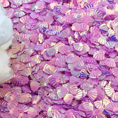 Παγιέτες με κοχύλι 7mm PVC Loose Sequin Glitter Paillettes για Ράψιμο Μανικιούρ Νυχιών Διακοσμητικό Γάμου Κομφετί Lentejuelas 10g