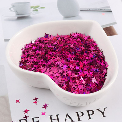 Φιλικές προς το περιβάλλον PET Ultrathin 4mm Cross Star Nail Sequin Μικτή ολογραφική λέιζερ Silver Glitter πούλιες για Craft Nail Art Decor