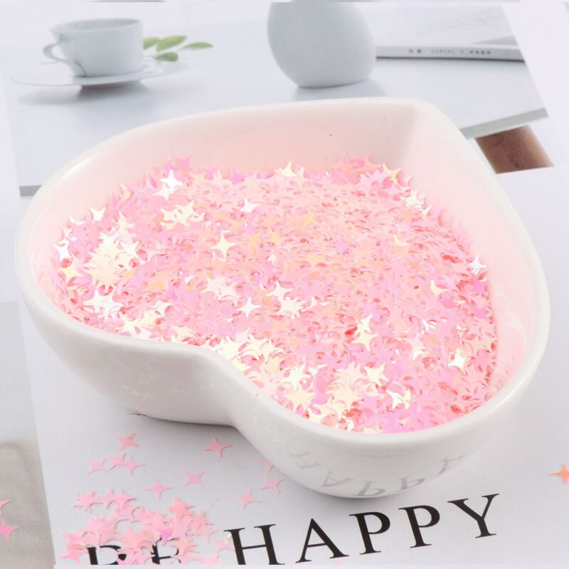 Φιλικές προς το περιβάλλον PET Ultrathin 4mm Cross Star Nail Sequin Μικτή ολογραφική λέιζερ Silver Glitter πούλιες για Craft Nail Art Decor