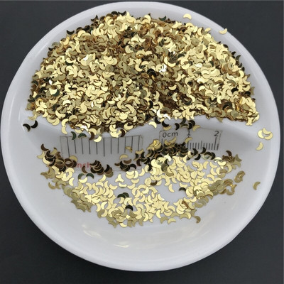 20g Gold Star n Moon PVC χαλαρές παγιέτες Glitter Paillettes για μανικιούρ νυχιών, κομφετί γάμου, αξεσουάρ στολισμού, πληρωτικό