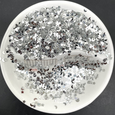 20g Gold Star n Moon PVC χαλαρές παγιέτες Glitter Paillettes για μανικιούρ νυχιών, κομφετί γάμου, αξεσουάρ στολισμού, πληρωτικό