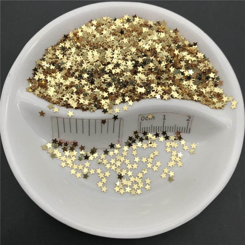 20g Gold Star n Moon PVC lahtised litrid Glitter Paillettes küünte kunsti maniküüriks, pulmakonfettiks, kaunistusteks tarvikud, täiteaine