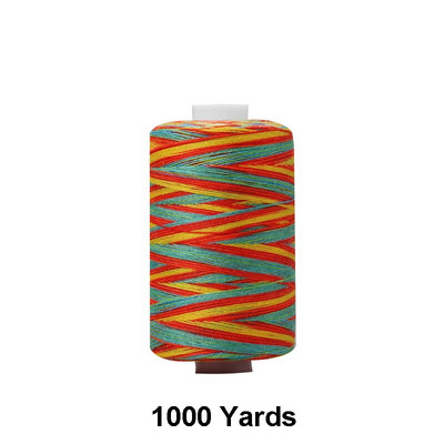300/1000 Yards 402 Πολυεστερικές κλωστές Ράψιμο & Κουίλτινγκ Χέρι Ραπτομηχανής-Βαμμένο ουράνιο τόξο Κλωστή ραπτικής για κεντήματα & μηχανή
