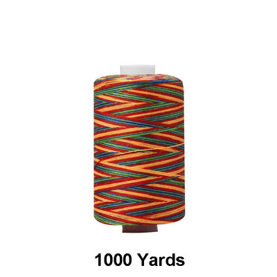 300/1000 Yards 402 Πολυεστερικές κλωστές Ράψιμο & Κουίλτινγκ Χέρι Ραπτομηχανής-Βαμμένο ουράνιο τόξο Κλωστή ραπτικής για κεντήματα & μηχανή
