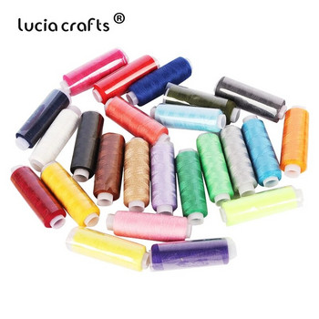 Lucia crafts 24/39 цветни макари, полиестерни шевни конци, прежда, ръчна бродерия, шевни конци, макари, 39 бр./компл. W0310