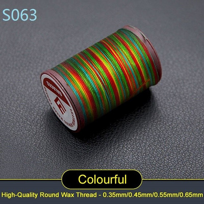 Läbimõõt 0,65 mm 60 meetrit Käsitsi kvaliteetne ümmargune õmblusniit nahast käsitöökäevõru koe polüester Tugevusega niit