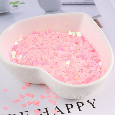 Ekološki prihvatljivi PET ultratanki šljokice u obliku srca od 3 mm, mješoviti holografski laserski srebrni svjetlucavi šljokice za obrtničko ukrašavanje noktiju