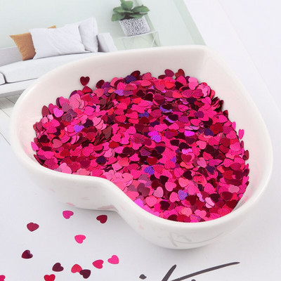 Ekološki prihvatljivi PET ultratanki šljokice u obliku srca od 3 mm, mješoviti holografski laserski srebrni svjetlucavi šljokice za obrtničko ukrašavanje noktiju