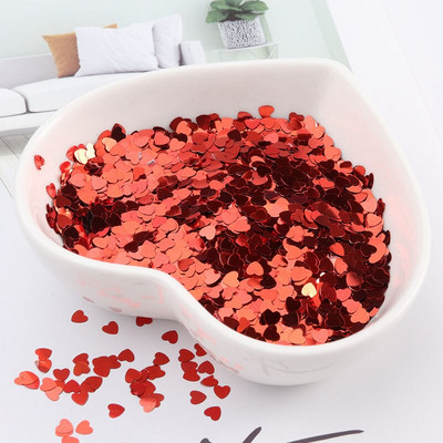 Ekološki prihvatljivi PET ultratanki šljokice u obliku srca od 3 mm, mješoviti holografski laserski srebrni svjetlucavi šljokice za obrtničko ukrašavanje noktiju