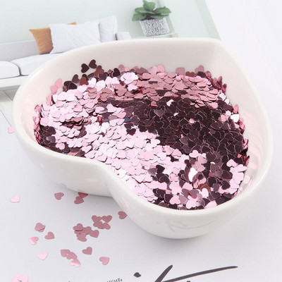 Ekološki prihvatljivi PET ultratanki šljokice u obliku srca od 3 mm, mješoviti holografski laserski srebrni svjetlucavi šljokice za obrtničko ukrašavanje noktiju