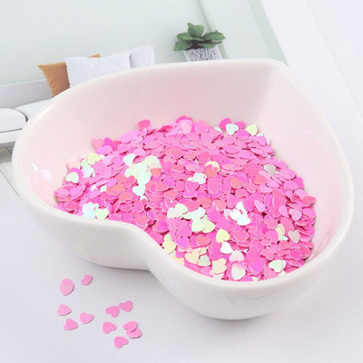 Ekološki prihvatljivi PET ultratanki šljokice u obliku srca od 3 mm, mješoviti holografski laserski srebrni svjetlucavi šljokice za obrtničko ukrašavanje noktiju