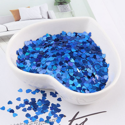 Ekološki prihvatljivi PET ultratanki šljokice u obliku srca od 3 mm, mješoviti holografski laserski srebrni svjetlucavi šljokice za obrtničko ukrašavanje noktiju