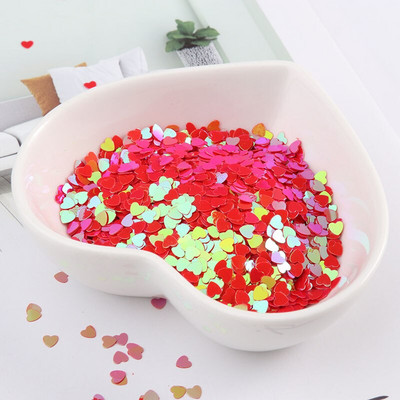 Ekološki prihvatljivi PET ultratanki šljokice u obliku srca od 3 mm, mješoviti holografski laserski srebrni svjetlucavi šljokice za obrtničko ukrašavanje noktiju