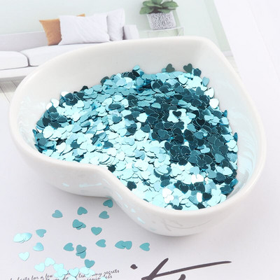 Ekološki prihvatljivi PET ultratanki šljokice u obliku srca od 3 mm, mješoviti holografski laserski srebrni svjetlucavi šljokice za obrtničko ukrašavanje noktiju