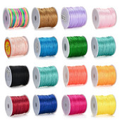 Νάιλον κορδόνι 50 μέτρων/ρολό 1,0 χιλιοστών Κινέζικο σχοινί κορδονιού με κόμπους για την κατασκευή βραχιολιών κολιέ DIY κοσμήματα χειροτεχνίας