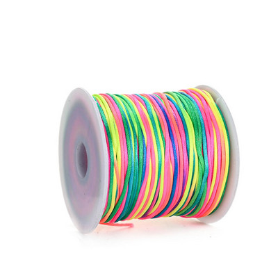 Νάιλον κορδόνι 50 μέτρων/ρολό 1,0 χιλιοστών Κινέζικο σχοινί κορδονιού με κόμπους για την κατασκευή βραχιολιών κολιέ DIY κοσμήματα χειροτεχνίας