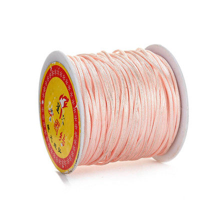 Νάιλον κορδόνι 50 μέτρων/ρολό 1,0 χιλιοστών Κινέζικο σχοινί κορδονιού με κόμπους για την κατασκευή βραχιολιών κολιέ DIY κοσμήματα χειροτεχνίας