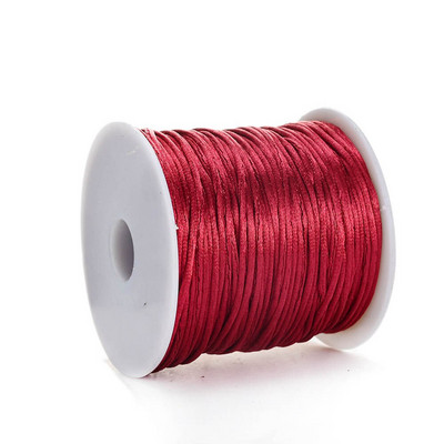 Νάιλον κορδόνι 50 μέτρων/ρολό 1,0 χιλιοστών Κινέζικο σχοινί κορδονιού με κόμπους για την κατασκευή βραχιολιών κολιέ DIY κοσμήματα χειροτεχνίας