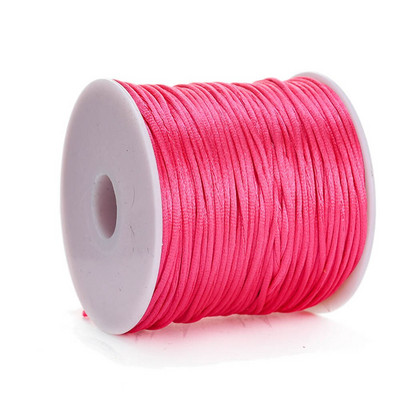 Νάιλον κορδόνι 50 μέτρων/ρολό 1,0 χιλιοστών Κινέζικο σχοινί κορδονιού με κόμπους για την κατασκευή βραχιολιών κολιέ DIY κοσμήματα χειροτεχνίας