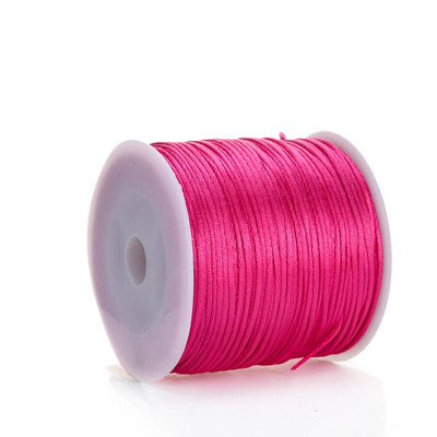 Νάιλον κορδόνι 50 μέτρων/ρολό 1,0 χιλιοστών Κινέζικο σχοινί κορδονιού με κόμπους για την κατασκευή βραχιολιών κολιέ DIY κοσμήματα χειροτεχνίας