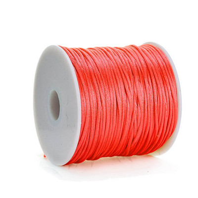 Νάιλον κορδόνι 50 μέτρων/ρολό 1,0 χιλιοστών Κινέζικο σχοινί κορδονιού με κόμπους για την κατασκευή βραχιολιών κολιέ DIY κοσμήματα χειροτεχνίας