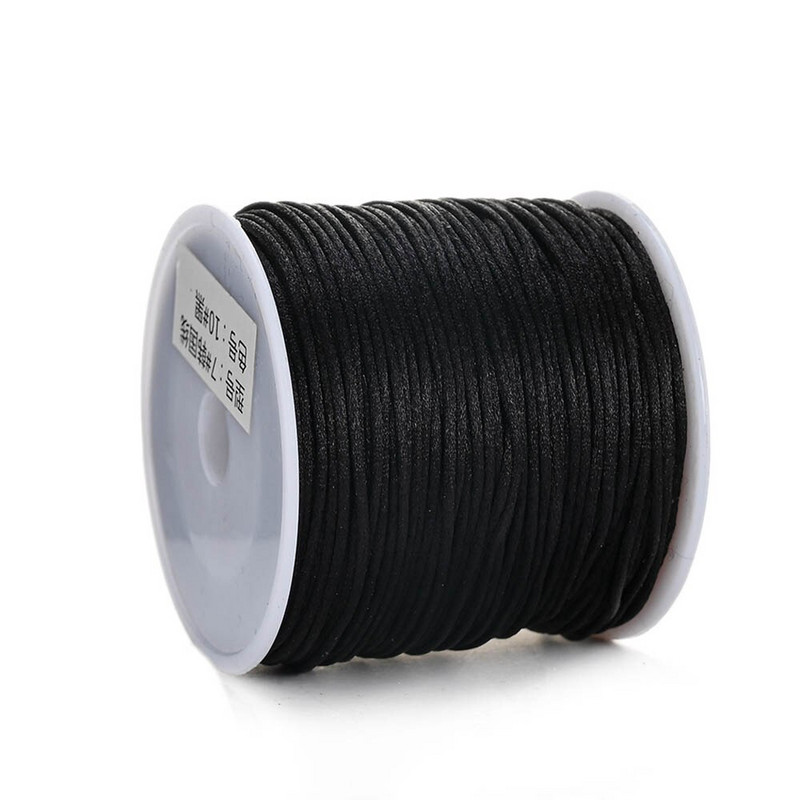 Νάιλον κορδόνι 50 μέτρων/ρολό 1,0 χιλιοστών Κινέζικο σχοινί κορδονιού με κόμπους για την κατασκευή βραχιολιών κολιέ DIY κοσμήματα χειροτεχνίας
