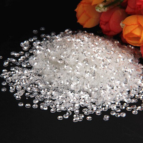 Sequin Crystal Caurspīdīgs 3mm 4mm 5mm 6mm PVC apaļš plakans glāzītis vaļīgs sequins Paillette šūšana kāzu rokdarbiem DIY piederumi 10g