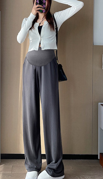 Ежедневен дамски панталон за бременни жени с висока талия