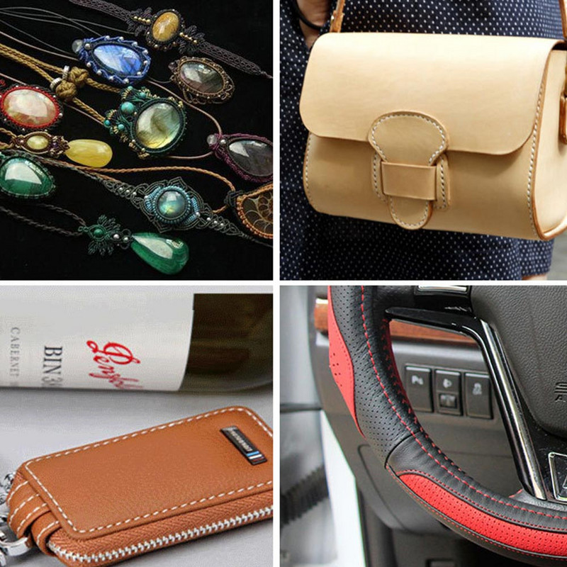 0,55 0,45 0,65 mm Кръгъл восъчен конец Шевни шнурове Конци за разбиване на кожени ръчни шевове, полиестер, ръчно шевни кожени работи Направи си сам