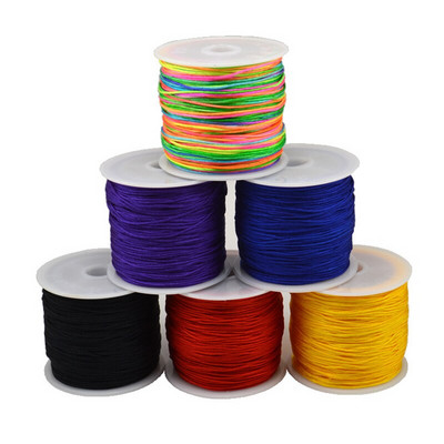 45m/rolls 0.8mm Waxed Cotton Cord For Beading Craft DIY Bracelet Necklace Braided String Thread Jewelry Findings Making