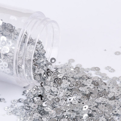 10g/συσκευασία 2mm-6mm Χαλαρές επίπεδες στρογγυλές πούλιες Paillette Ραπτική χειροτεχνία για διακόσμηση γάμου Ενδύματα Φόρεμα Καπέλα παπουτσιών DIY Αξεσουάρ