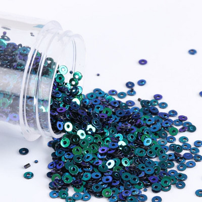 10g/συσκευασία 2mm-6mm Χαλαρές επίπεδες στρογγυλές πούλιες Paillette Ραπτική χειροτεχνία για διακόσμηση γάμου Ενδύματα Φόρεμα Καπέλα παπουτσιών DIY Αξεσουάρ