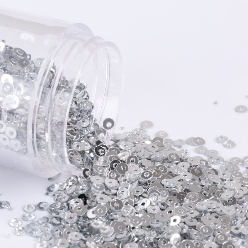 10g/συσκευασία 2mm-6mm Χαλαρές επίπεδες στρογγυλές πούλιες Paillette Ραπτική χειροτεχνία για διακόσμηση γάμου Ενδύματα Φόρεμα Καπέλα παπουτσιών DIY Αξεσουάρ