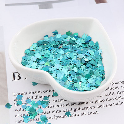 Εξαιρετικά λεπτές παγιέτες γκλίτερ σε σχήμα κουνελιού 4 χιλιοστών για χειροτεχνίες PET παγιέτες για νύχια Μανικιούρ/χριστουγεννιάτικο ντεκόρ κομφετί γάμου