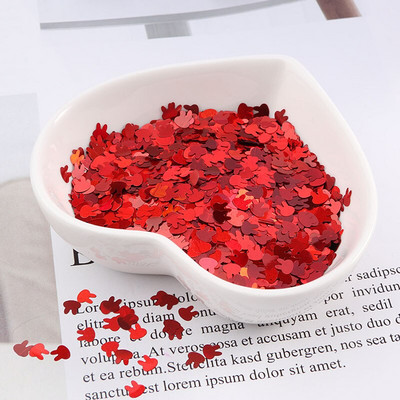 Εξαιρετικά λεπτές παγιέτες γκλίτερ σε σχήμα κουνελιού 4 χιλιοστών για χειροτεχνίες PET παγιέτες για νύχια Μανικιούρ/χριστουγεννιάτικο ντεκόρ κομφετί γάμου