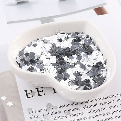 Εξαιρετικά λεπτές παγιέτες γκλίτερ σε σχήμα κουνελιού 4 χιλιοστών για χειροτεχνίες PET παγιέτες για νύχια Μανικιούρ/χριστουγεννιάτικο ντεκόρ κομφετί γάμου