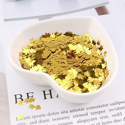 Εξαιρετικά λεπτές παγιέτες γκλίτερ σε σχήμα κουνελιού 4 χιλιοστών για χειροτεχνίες PET παγιέτες για νύχια Μανικιούρ/χριστουγεννιάτικο ντεκόρ κομφετί γάμου