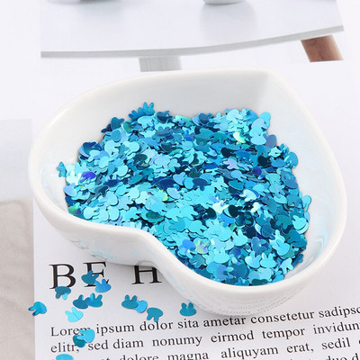 Εξαιρετικά λεπτές παγιέτες γκλίτερ σε σχήμα κουνελιού 4 χιλιοστών για χειροτεχνίες PET παγιέτες για νύχια Μανικιούρ/χριστουγεννιάτικο ντεκόρ κομφετί γάμου