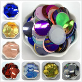 200 tk 20 mm PVC lamedad ümmargused lahtised litrid 1 külgmise auguga Paillette õmblemine Pulmakäsitöö Aksessuaarid DIY ripats litrid