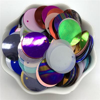 200 tk 20 mm PVC lamedad ümmargused lahtised litrid 1 külgmise auguga Paillette õmblemine Pulmakäsitöö Aksessuaarid DIY ripats litrid