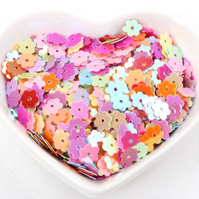 Žvaigždės gėlė 10g stereoskopinė plokštuma PVC palaidi blizgučiai Pailletės Siuvimo amatai Vaikų DIY Drabužių dekoravimo aksesuarai 3-30mm