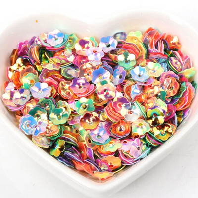 Žvaigždės gėlė 10g stereoskopinė plokštuma PVC palaidi blizgučiai Pailletės Siuvimo amatai Vaikų DIY Drabužių dekoravimo aksesuarai 3-30mm