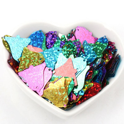 Žvaigždės gėlė 10g stereoskopinė plokštuma PVC palaidi blizgučiai Pailletės Siuvimo amatai Vaikų DIY Drabužių dekoravimo aksesuarai 3-30mm