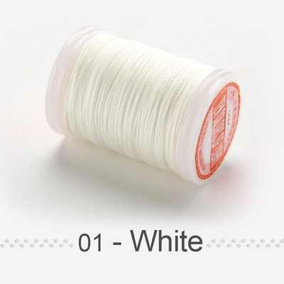 Μη σπαστό νήμα κεριού 0,4-0,6 mm Πολυεστερικό Υλικό Συντήκεται Στρογγυλό Κερωμένο Κορδόνι Χέρι Ράψιμο Δερμάτινες Κλωστές για Τσάντα